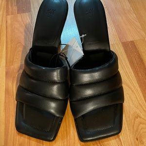 H&M slip on sandals faux leather